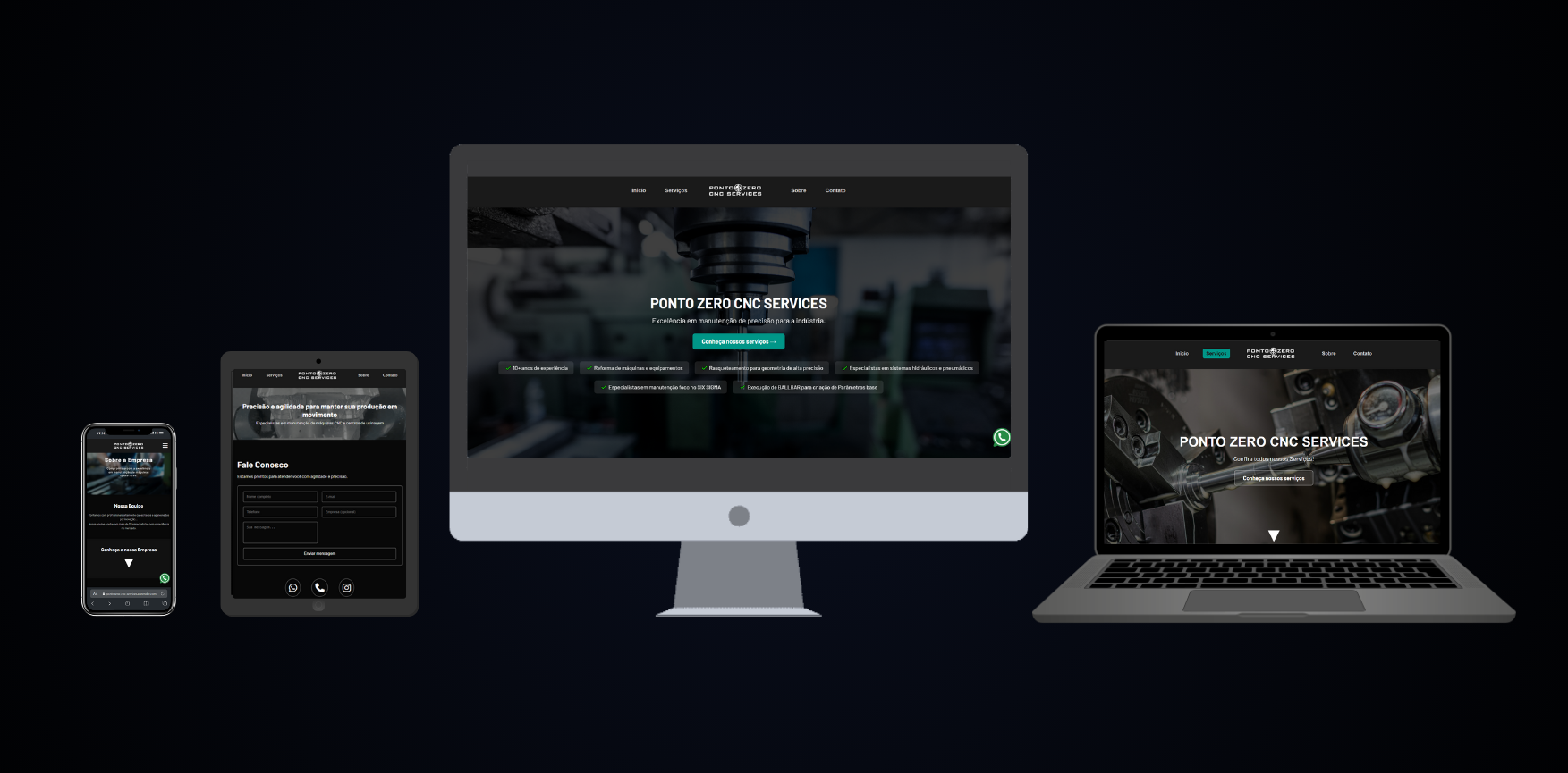 Site Empresarial Empresa Ponto zero